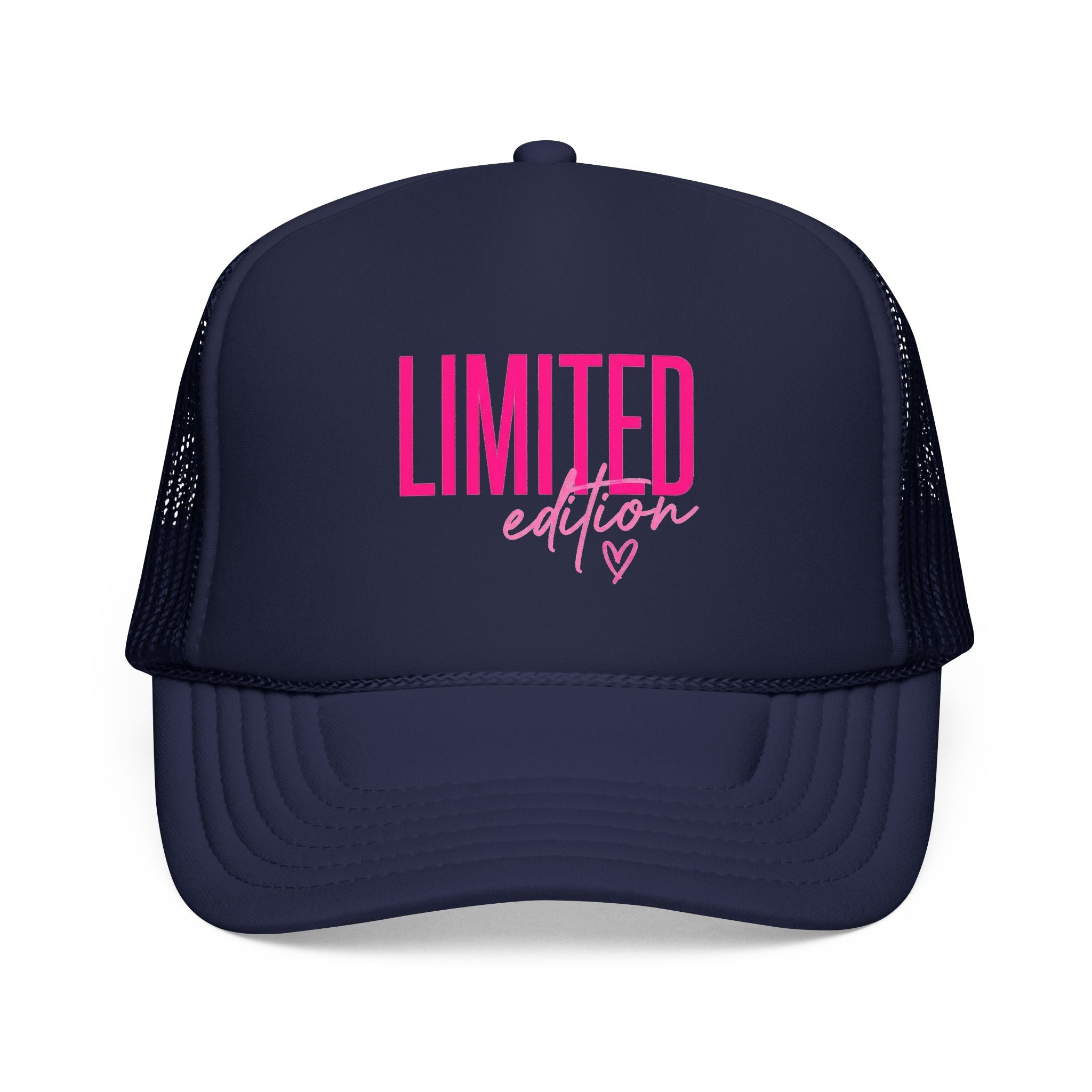 Trucker Hat - "Limited Edition" Pink Script Foam Cap