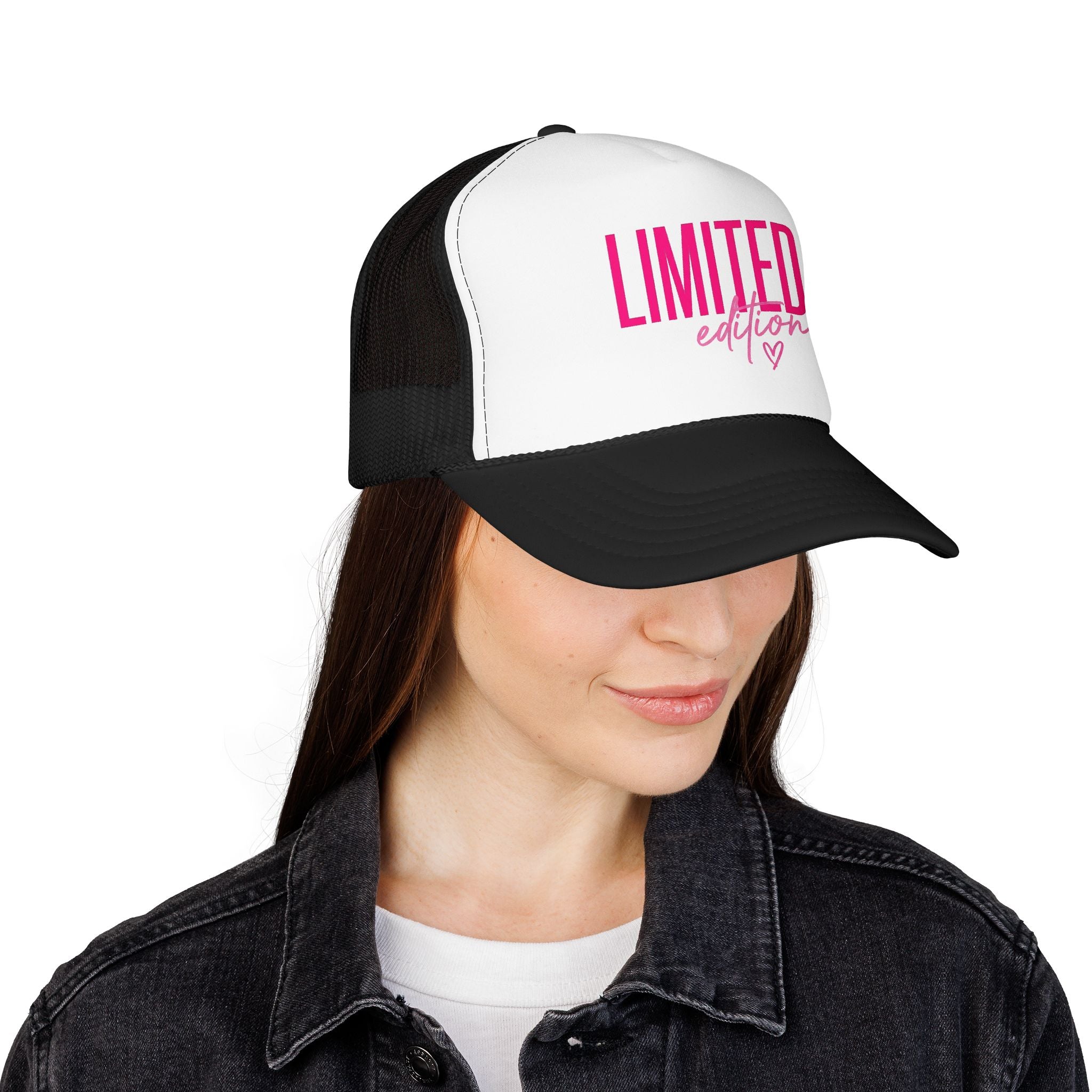 Trucker Hat - "Limited Edition" Pink Script Foam Cap