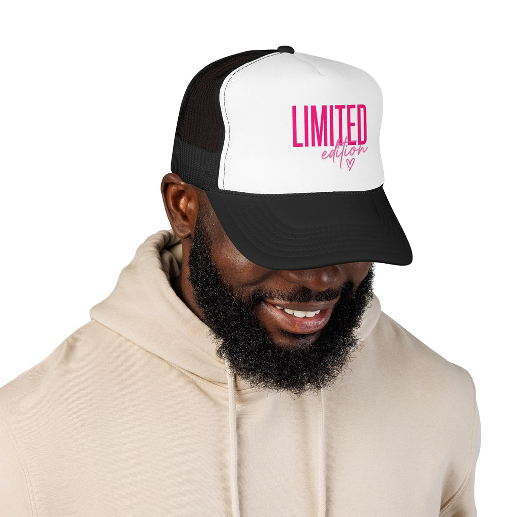 Trucker Hat - "Limited Edition" Pink Script Foam Cap