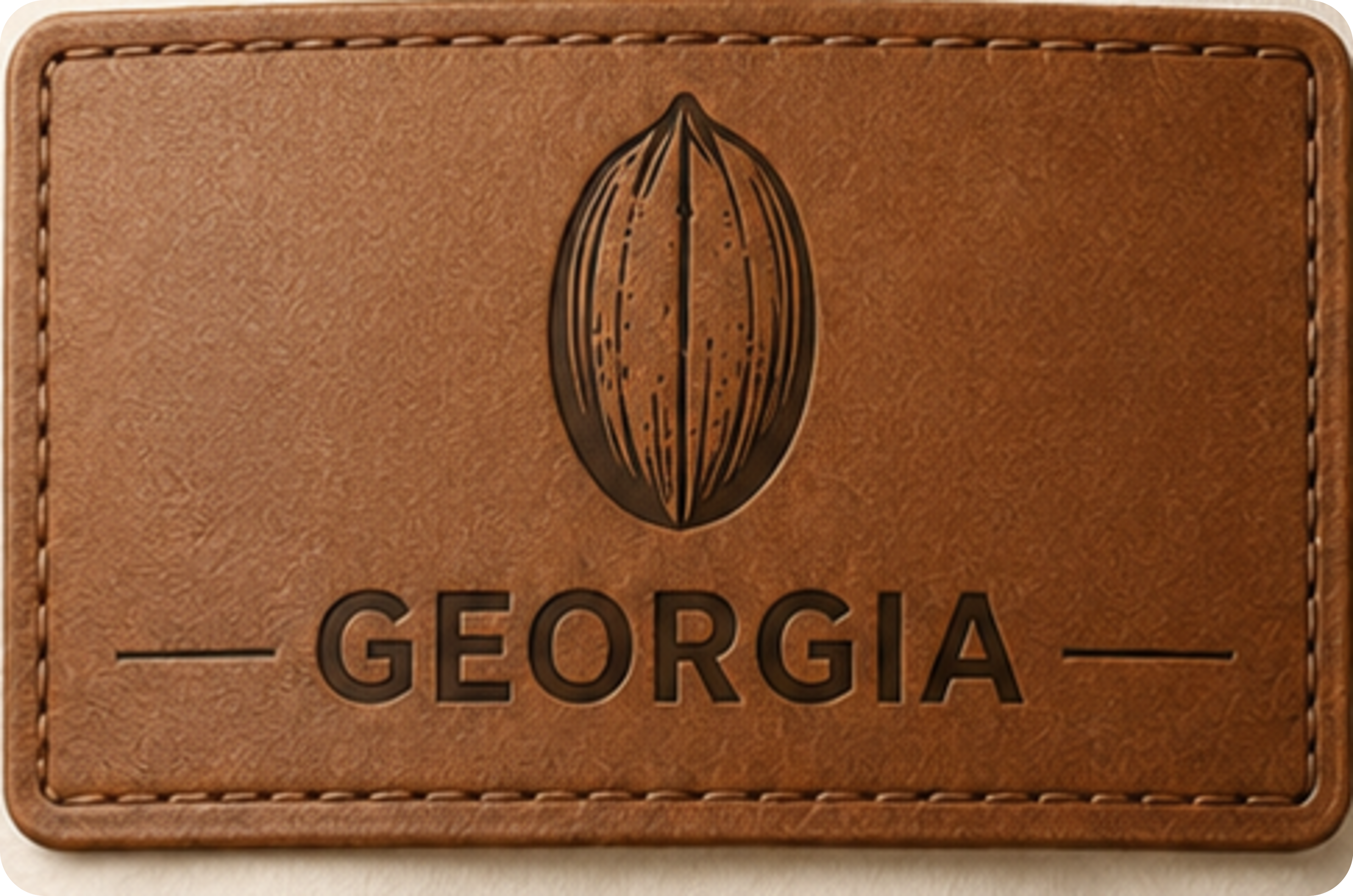 Canty & Co. Georgia pecan faux-patch production artwork