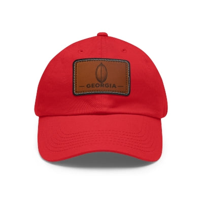 Georgia Pecan Heritage Dad Hat in red, front
